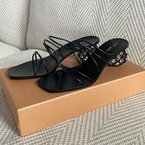 Black thin strapped sandal